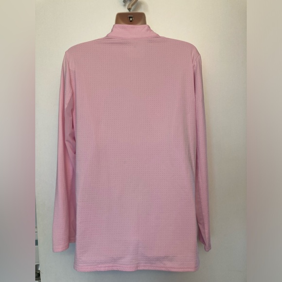 Bette & Court Sunshirt in true pink. 1/4 zip. Size Large - Picture 2 of 6